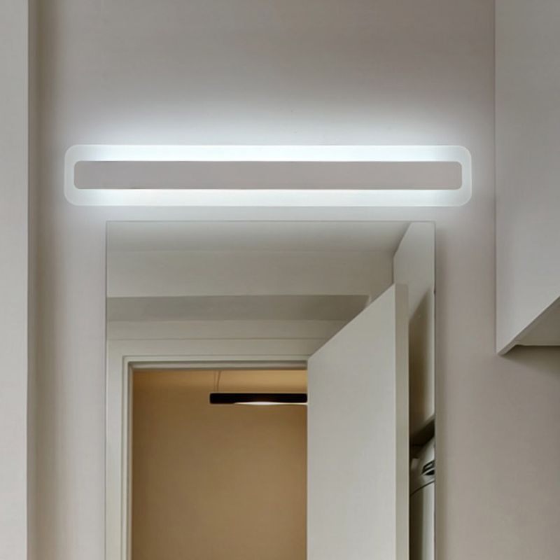 1 luces de sombra lineal matones de pared moderna iluminación de pared de espejo de estilo simple en plata