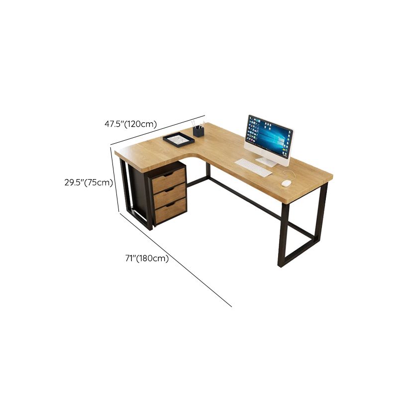 Modern Solid Wood Writing Desk Sled Base 29.53" Tall Office Desk (Drawers not Included)