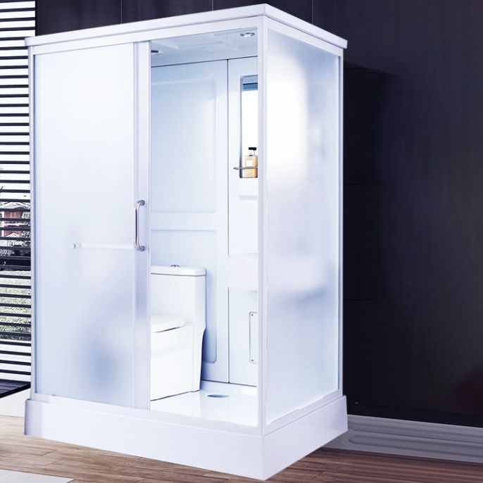 Modern Frosted Shower Stall Rectangle Tempered Shower Stall for Bathroom