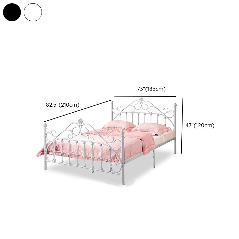 Contemporary Kids Bed Headboard Metal No Theme Standard Bed with Footboard