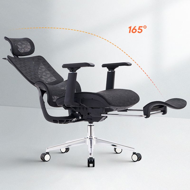 24" Wide Modern Desk Chair Breathable AirGrid Adjustable Arms Office Chair