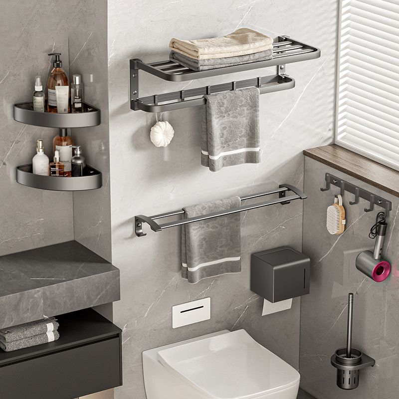 Grey Modern Bathroom Accessory As Individual Or As a Set with Towel Bar