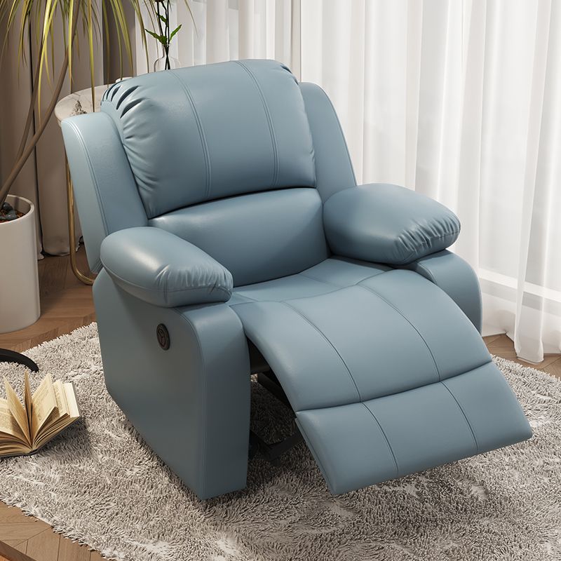 Solid Color Faux Leather Standard Recliner Manual- Lever Recliner Chair