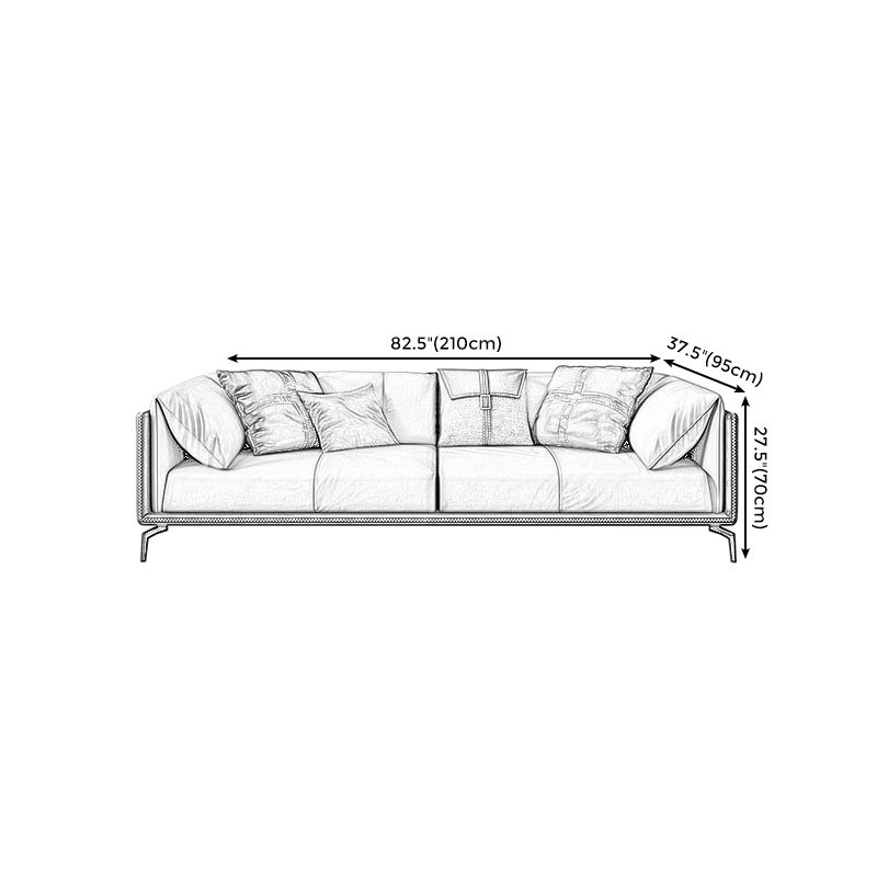 2125598427.56" H Pillow Top Arm Modern Sofa with Cushions Light-grey Standard Sofa