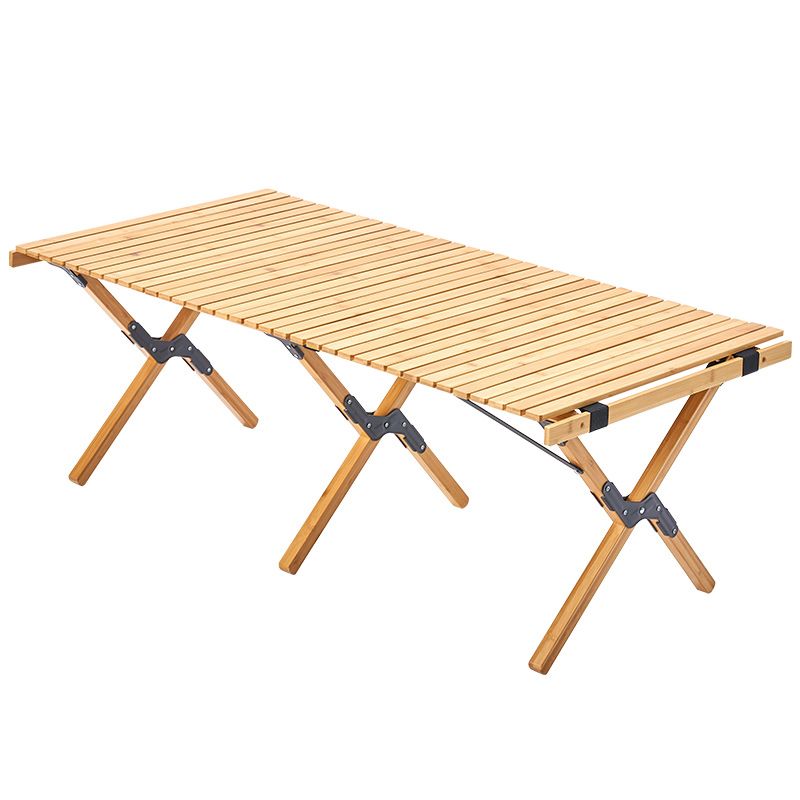 Wooden Contemporary Camping Table Rectangle 17.3" Tall Camping Table