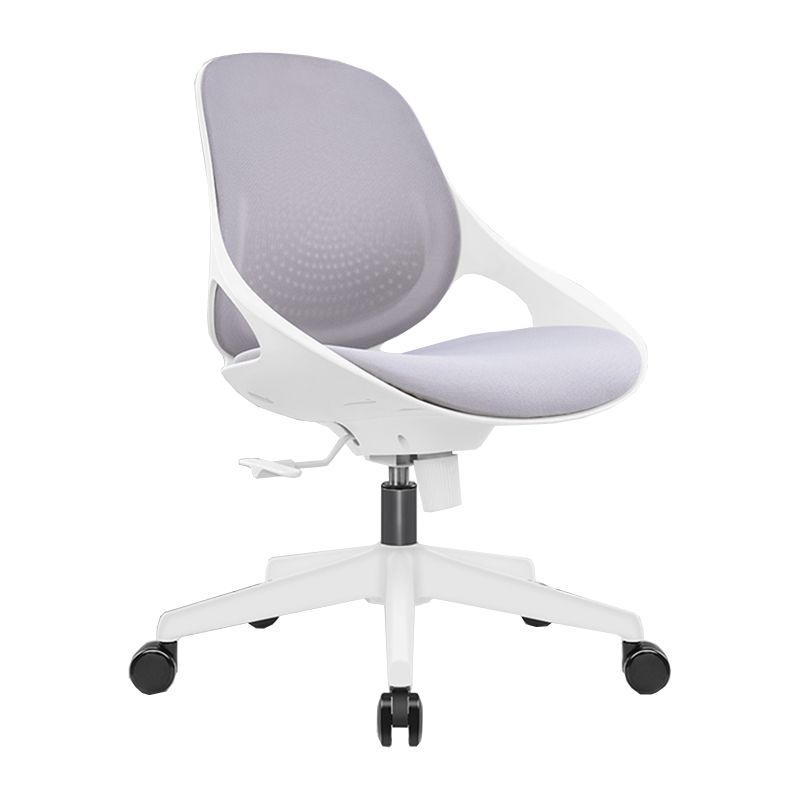 Armless Desk Chair Modern Adjustable Seat Height Chair with Wheels