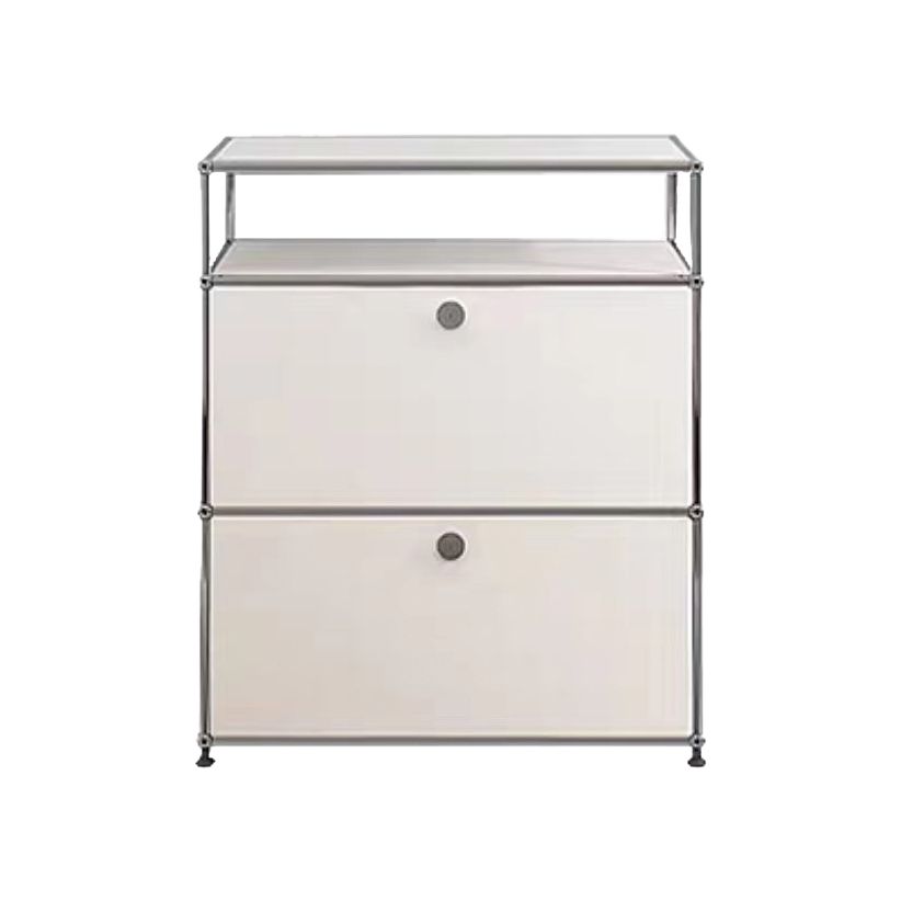 Contemporary Sideboard Stainless Steel Dining Sideboard with Locking Cabinet