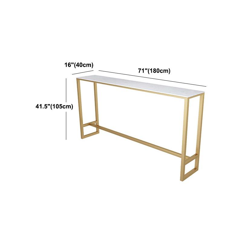 Rectangle Living Room Pub Height Dining Table Contemporary Marble Bistro Table