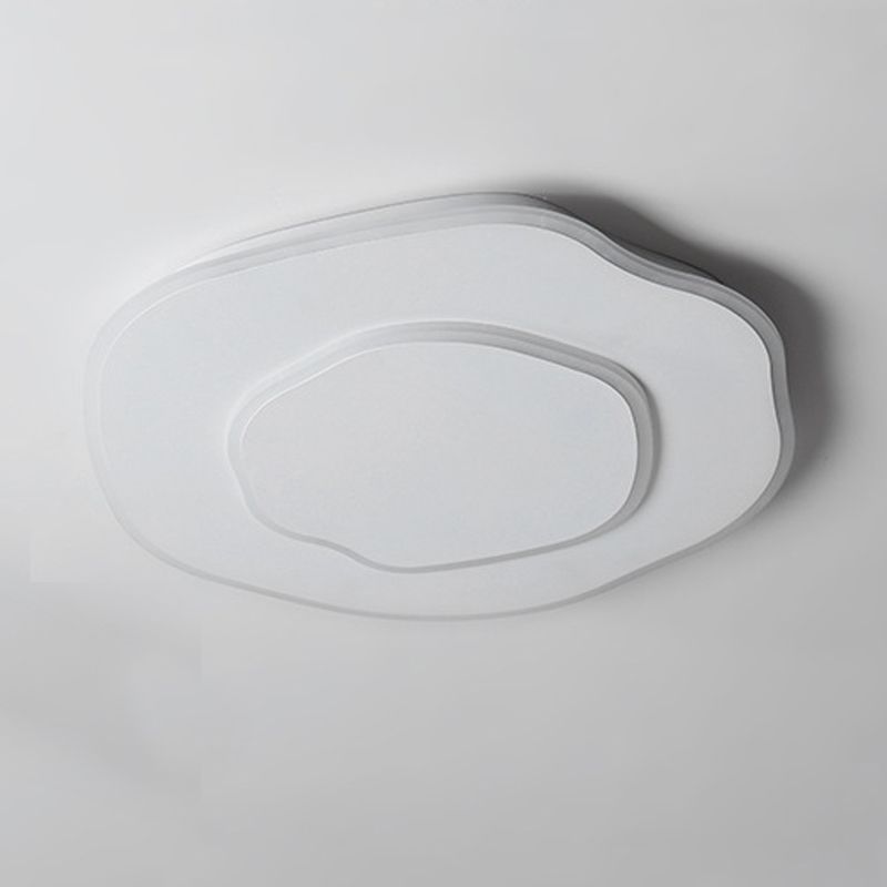 2 - Light Cloud Shape LED Flush Mount in Matte White Iron Modern Ceiling Flush