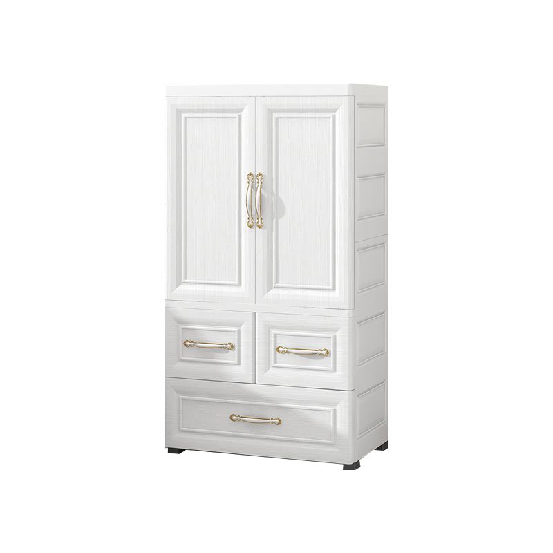 Contemporary Bedroom Armoire with Garment Rod Plastic Armoire Cabinet