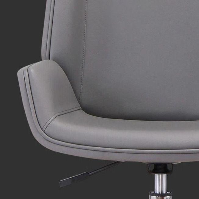 Contemporary Faux Leather Ergonomic Chair Mid-Back Conference Swivel Chair