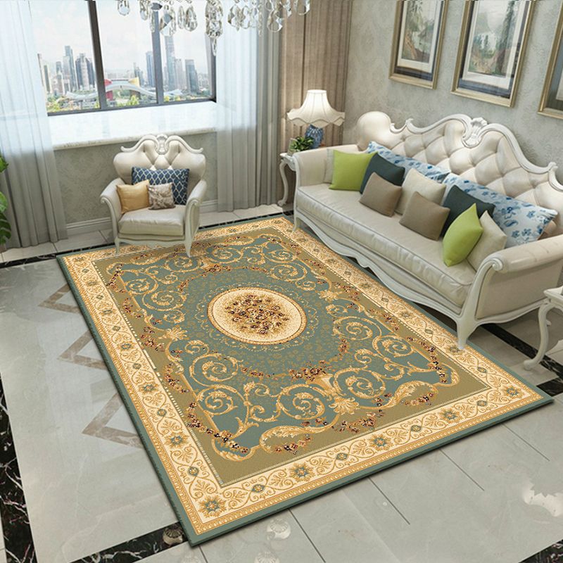 Splendor Traditional Rug Multi-Color Floral Carpet Non-Slip Washable Stain Resistant Rug for Living Room