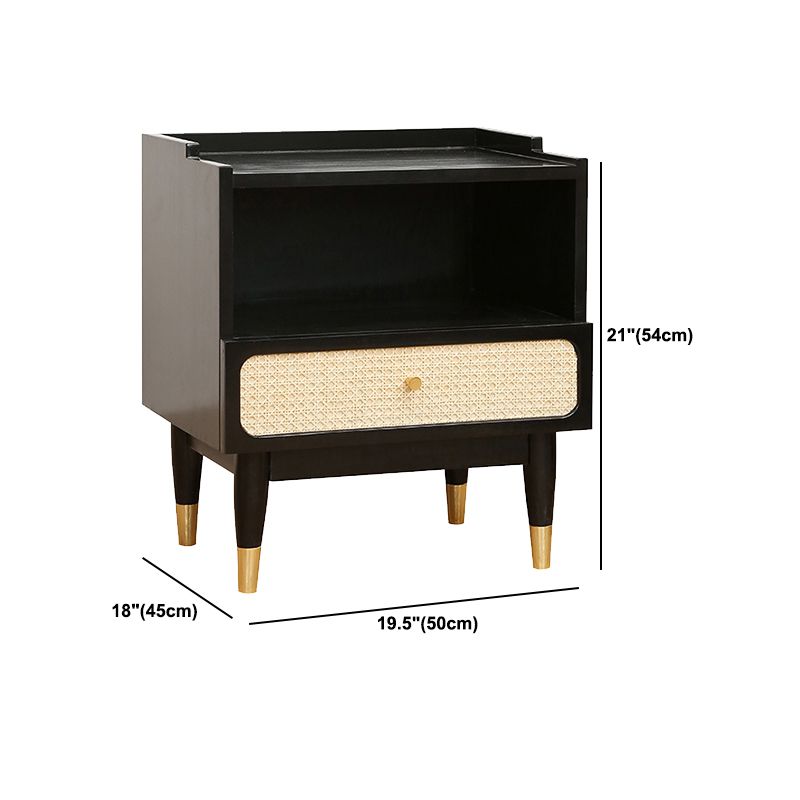 Contemporary Accent Table Nightstand One Drawer Bed Nightstand With Cabinets