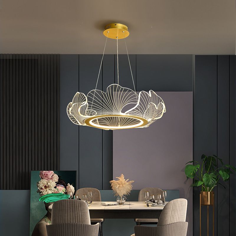 Lustre à LED en acrylique LEUX LEIL SIMPLICITÉ PRENDRE GOL FINE PENDANT POUR RABLÈME