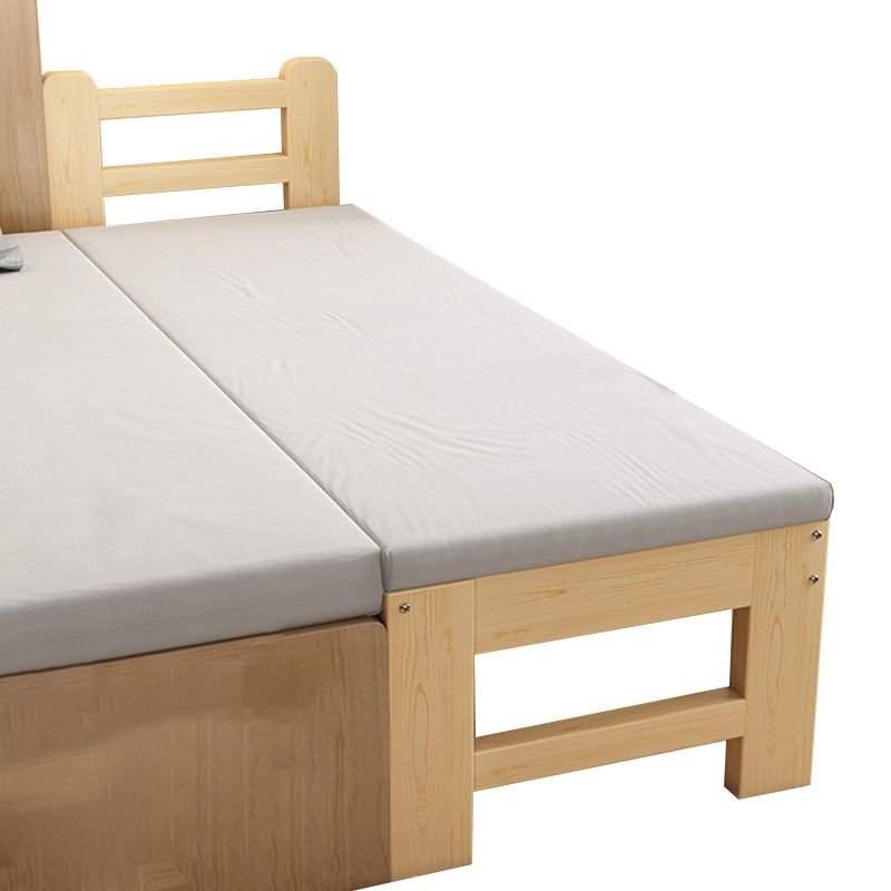 Scandinavian No Theme Kids Bed Solid Wood Toddler Bed with Mattress