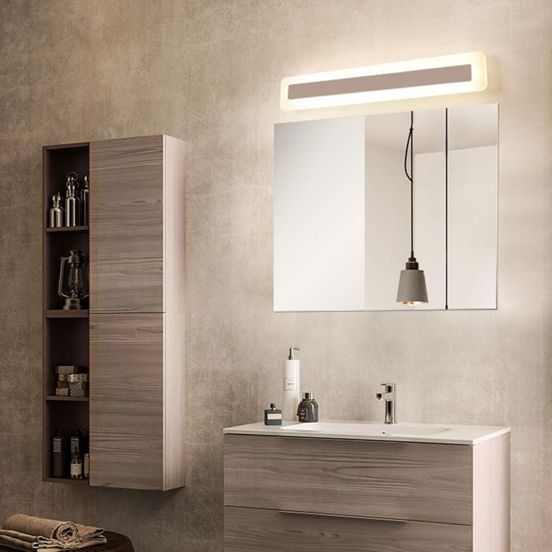 2-Light Rectangle Vanity Wall Lights Modern Style Metal Vanity Lights