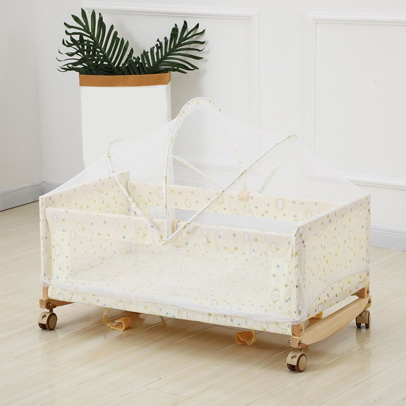 Convertible Solid Wood Crib Cradle Rectangle Crib Cradle for Baby