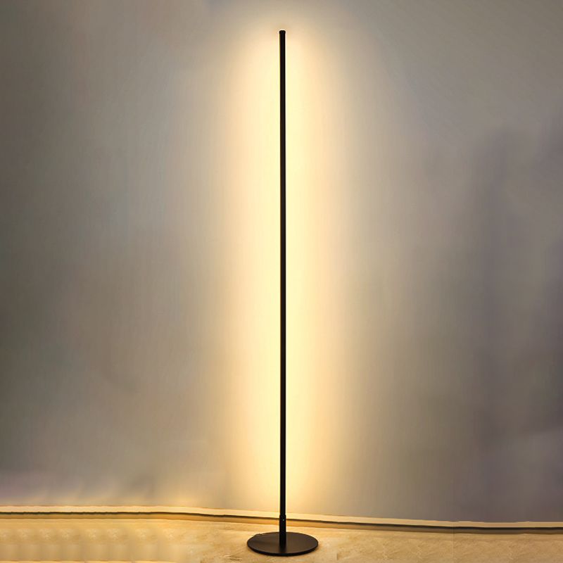 1-Light LED Floor Light Modern Strip Shape Floor Standing Lamp for Living Room