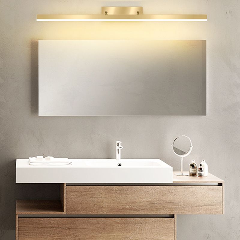 Gold Vanity Wall Light Simple Modern LED Wall Lamp for Bathroom