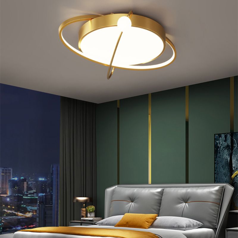 Modern Style Geometry Shape Ceiling Fixtures Metal 3 Light Flush Ceiling Light Fixtures