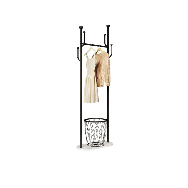 Modern Metal Clothes Hanger Plain Coat Rack with Marble Bottom