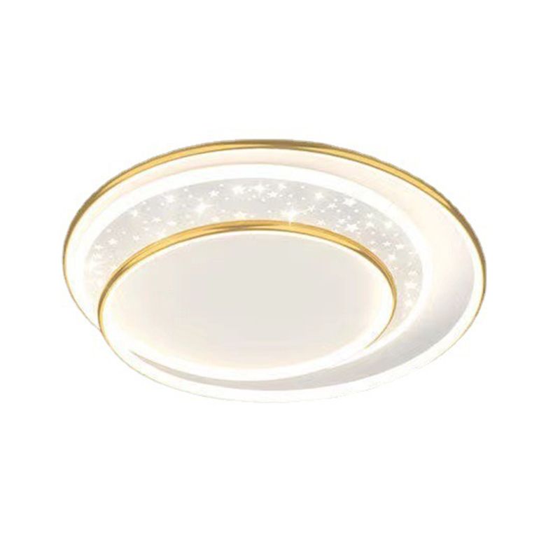 Ring Flush Light Fixtures Modern Style Metal 1 Light Flush Mount Lighting