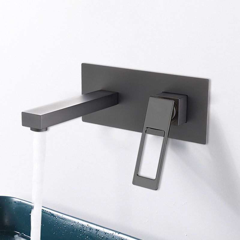 Two Hole Wall Mounted Bathroom Faucet Cubic Modern Design Faucet