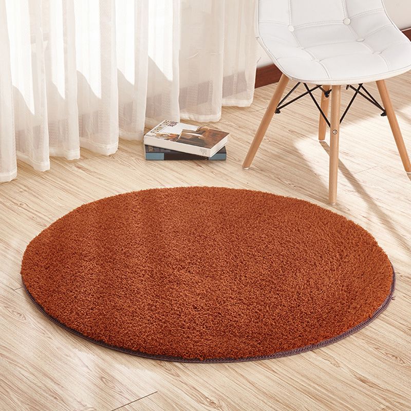 Relaxing Living Room Rug Multi Color Solid Color Indoor Rug Polyster Anti-Slip Backing Easy Care Carpet