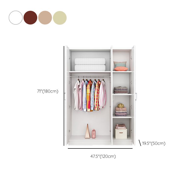 Manufactured Wooden Kids Closet Modern Style Bedroom Wardrobe Closet with Garment Rod