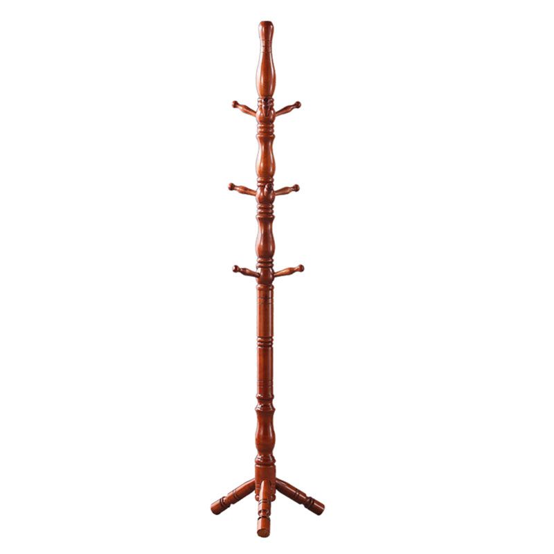 Contemporary Coat Rack Solid Wood Clothes Hanger for Living Room