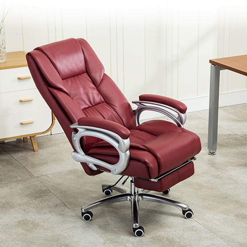 Metal Frame Modern Office Chair Swivel Computer Desk Chair with Padded Arms