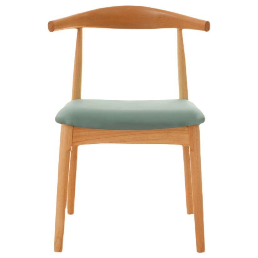 Scandinavian Rubberwood Open Side Chair Multi-color Dining Chair with 4 Legs