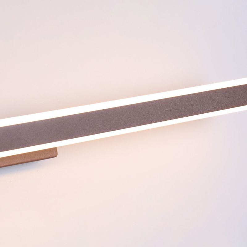 Moderner Spiegelschrank Badezimmer Wandleuchten brauner Metall Linear Schatten LED Umgebungswaschtisch Beleuchtung