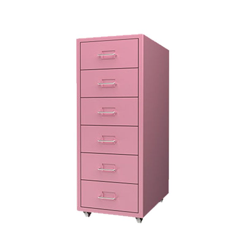 Contemporary File Cabinets Metal Frame File Pedestal with Key Lock