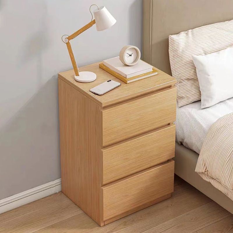 15.7"/23.6" Tall Nightstand Solid Color Wooden Night Stand with Drawers