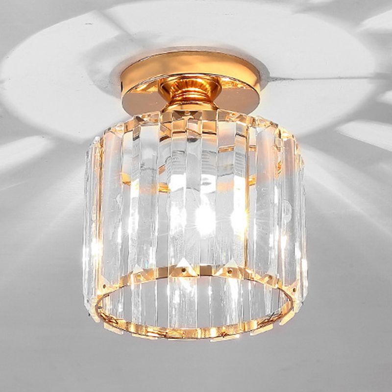 Simplicity Ceiling Lamp Modern Crystal Flush Mount Light Fixture for Bedroom