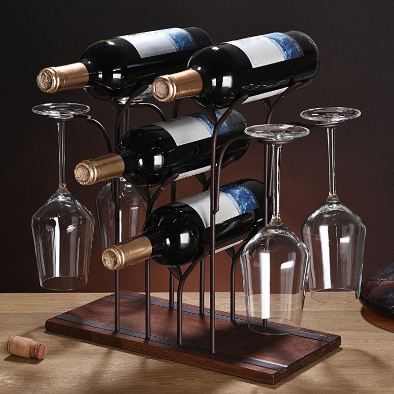 Modern Simple Wine Rack Leaves Shape Wine Bottle Rack for Bedroom