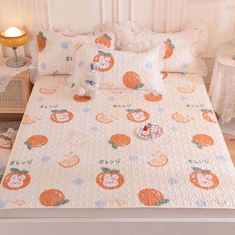 Quilted Bed Sheet Cotton Cartoon Decoration Soft Breathable Bed Sheet Set