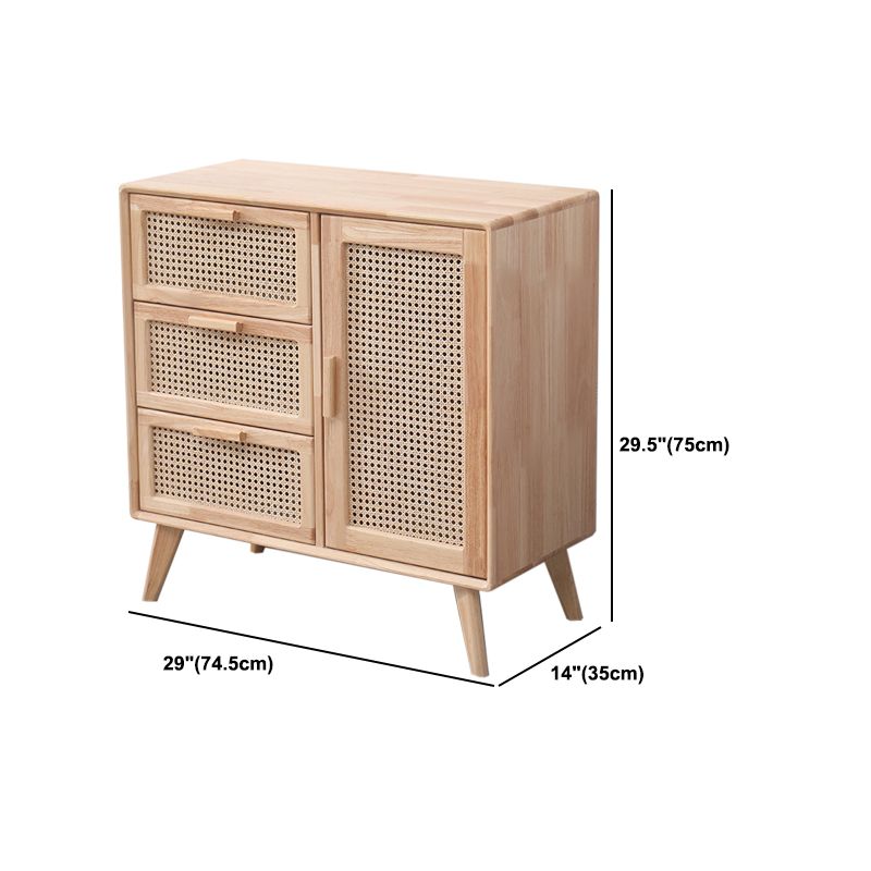 Contemporary Natural Storage Chest Soft-Close Drawers Wood Chest