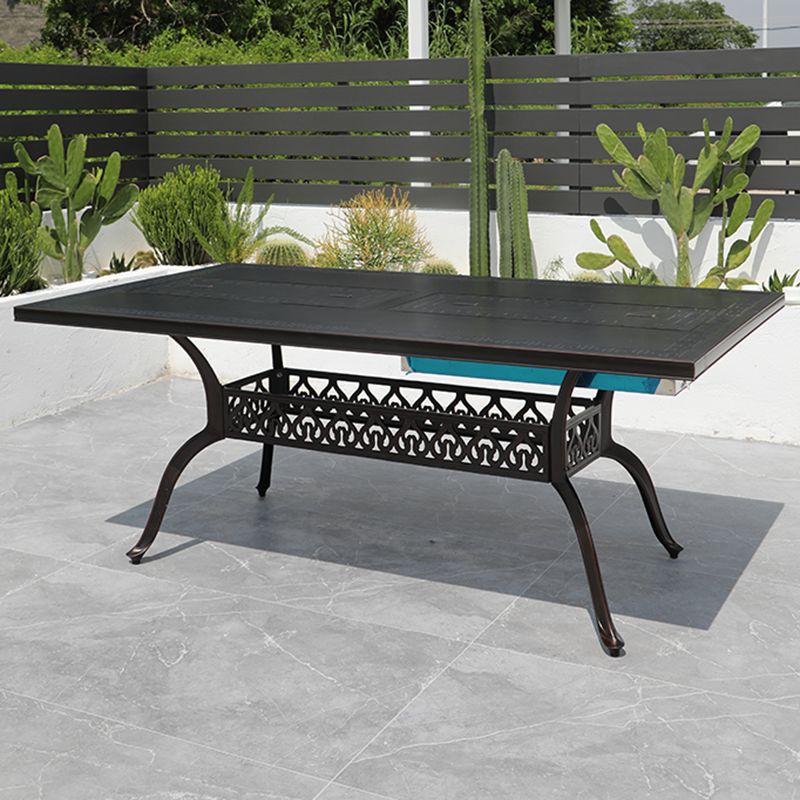 Modern Aluminium Waterproof Courtyard Table Geometric Outdoor Table