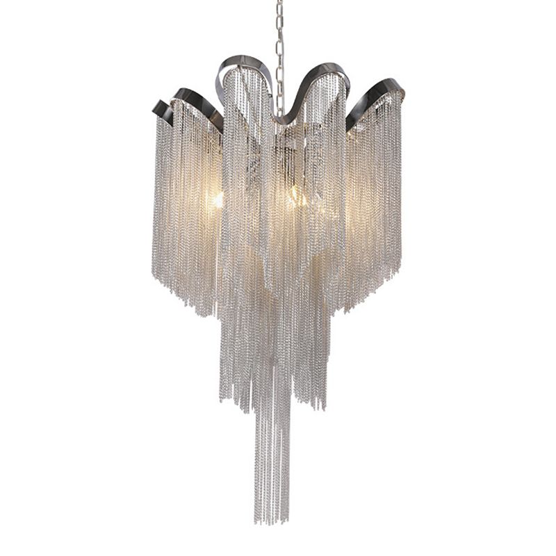 Metal Stream Suspension Pendant Light Modern-Style Hanging Ceiling Light for Living Room