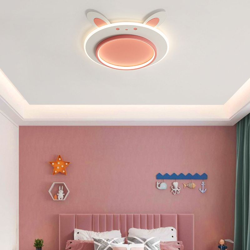 Contemporary Flush Mount Lighting LED Pink Ceiling Light for Foyer