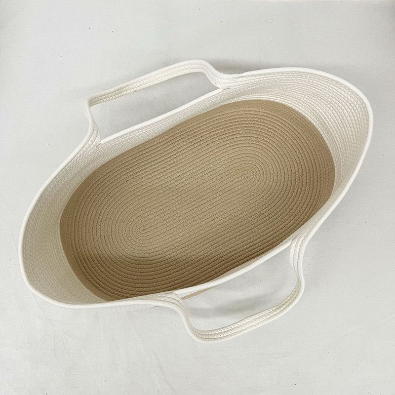 Portable Moses Basket Oval White Rattan Moses Basket for Newborn