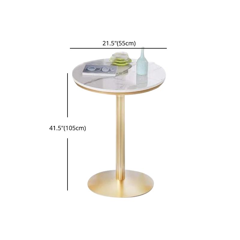 Stone Bar Dining Table Glam Bar Table with Pedestal for Dining Room