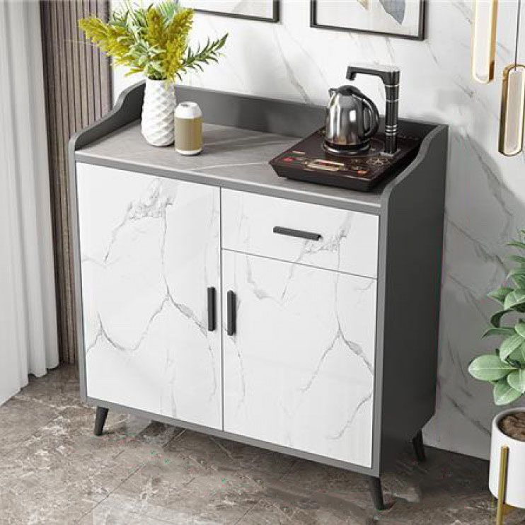 Stone Sideboard Modern Style Side Board with Drawers and Cabinets