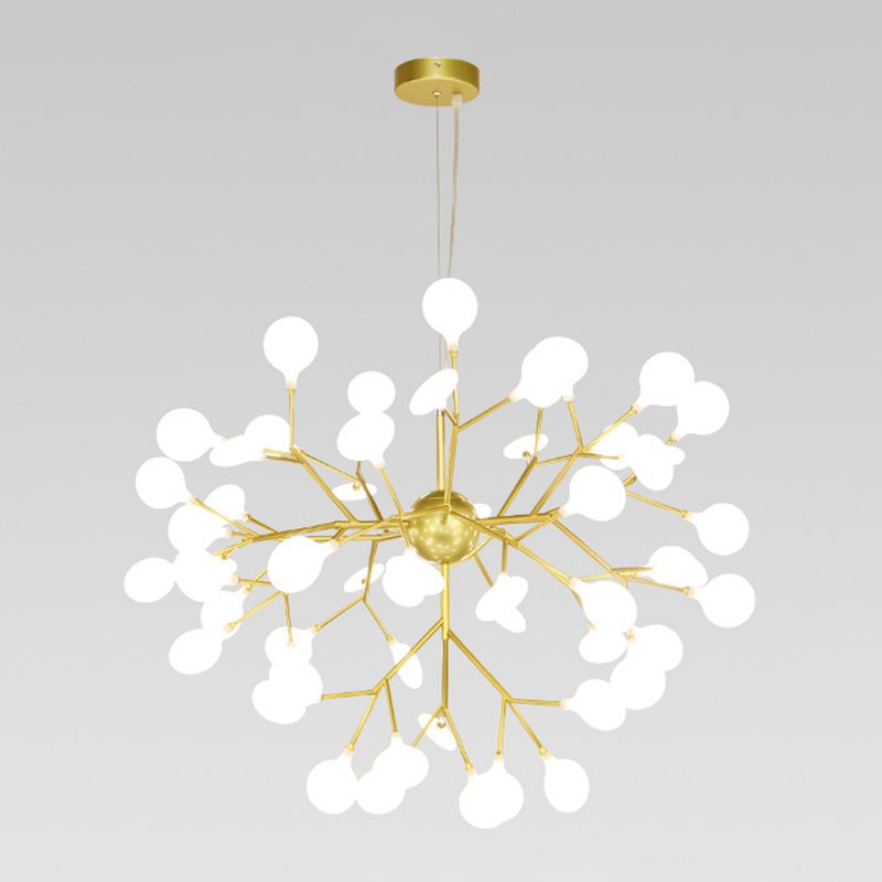 Métal Unique Shape Chandelier Light Modern Modern Multi Light Prowing Lamping pour chambre à coucher