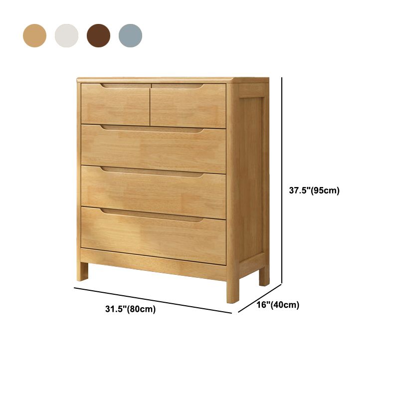 16" D Storage Chest Modern Wooden Storage Chest Dresser with 5 / 6 Drawers