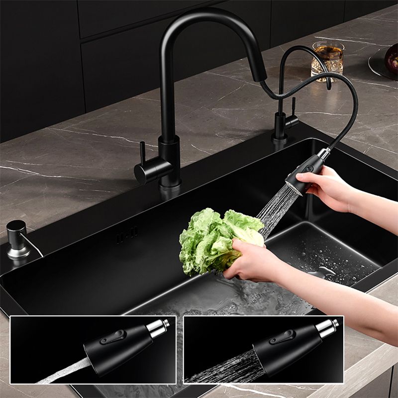 Contemporary Style Sink Set Stainless Steel Friction Resistant Quiet Sink Set for Kitchen