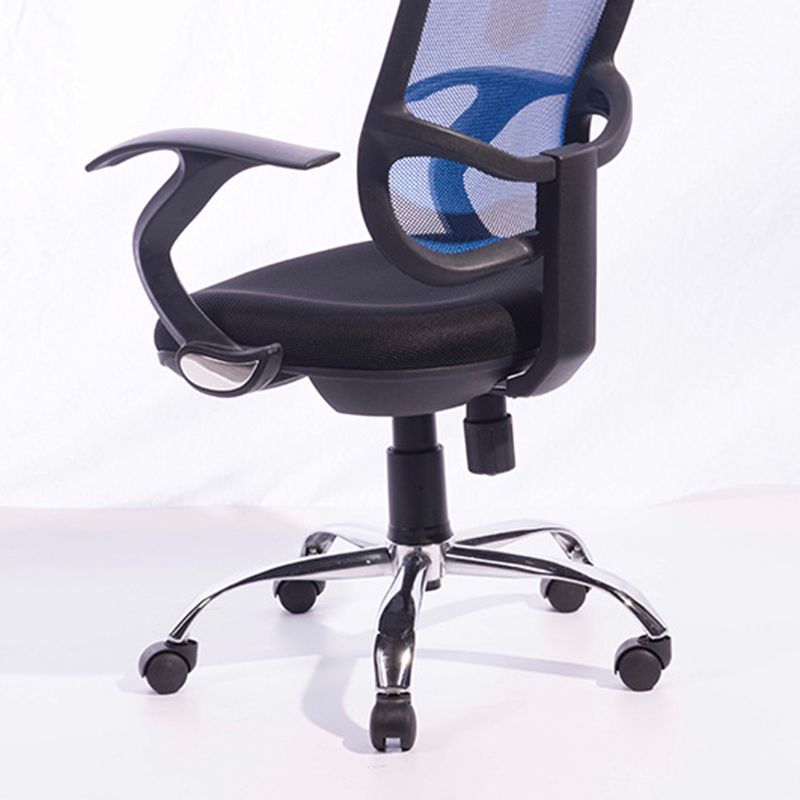 Modern Desk Chair Mesh Computer Chair High-Back Chair with Wheels and Pillow