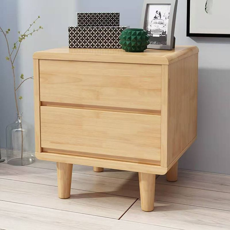 Contemporary Drawer Storage Accent Table Nightstand 19.68" Tall Bed Nightstand